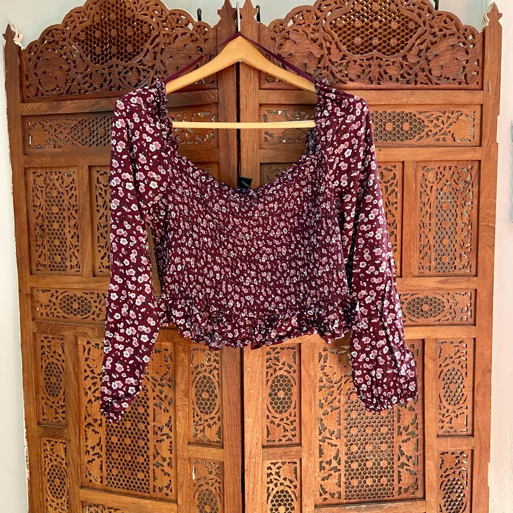 Lantern Sleeve Floral Top